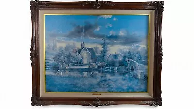 Marty Bell Fine Art Reprod. Oil Painting  Coln St. Aldwyn  1992 788/1000 Signed • $275