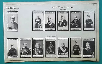 1900 (13) PORTRAIT PHOTOS - Italy Clergy French Military Duchesne Canrobert • $19.95