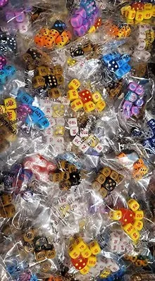 Random D6 Lot Of Dice Translucent And Solid Colors Mixture Of Dots And Numbers • $12.95