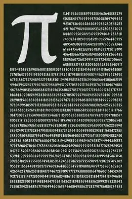 Mathematical Number PI To 1801 Decimals Math Classroom Science Poster 8x12 • $10.49