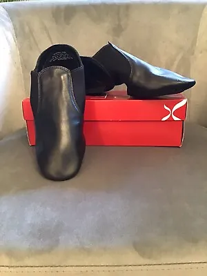 $24 • Buy New! “Capezio” Black # EJ2A Slip On Jazz Dance Shoes Size Adult 11.5