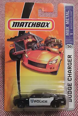Matchbox 2007  Mbx Metal Dodge Charger Police #50  Black/white • $15.89