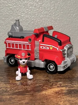 Paw Patrol Marshall Figure And Deluxe Movie Transforming Fire Truck • $9.95