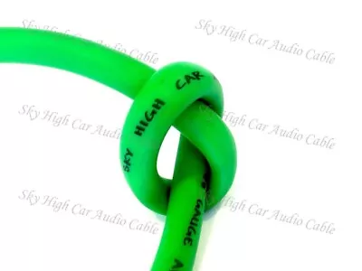 1/0 Gauge AWG LIME GREEN Power Ground Wire Sky High Car Audio Sold By The Foot • $2.74