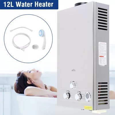 12L Hot Water Heater Propane Gas LPG Tankless 3.2GPM Instant Boiler House • $103.99