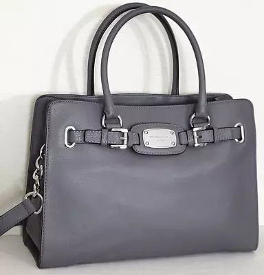 🌞michael Kors Hamilton Heather Gray Silver Pebbled Leather Large Tote Bag🌺nwt! • $204.59