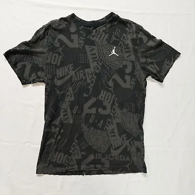 Nike Air Jordan Men’s T-Shirt Short Sleeve Jumpman Flight Black Gray Size M • $11.99
