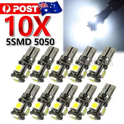 10PC T10 Wedge 5SMD Parker Number Plate LED Bulbs W5W 194 168 131 WHITE CANBUS • $8.45