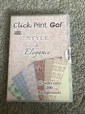 Style & Elegance CD My Craft Studio Click Print Go - Over 200 Backgrounds New • £9.50