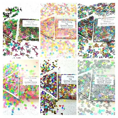 Nail Art Glitter Chunky Shapes 5g Bags Wax Craft Flower Star Resin Wax Cosmetic • £1.30