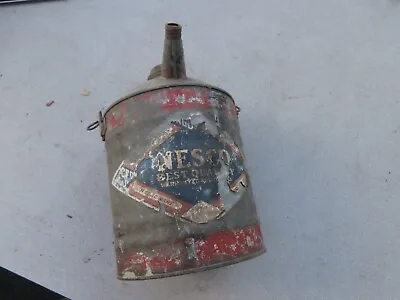 Vintage Galvanized Metal Gas Oil Fuel  Can - NESCO • $15.99