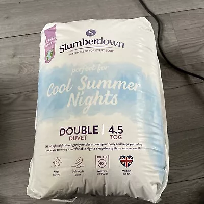 Slumberdown Cool Summer Nights 4.5 Tog Lightweight Hollowfibre Duvet Double • £2.20