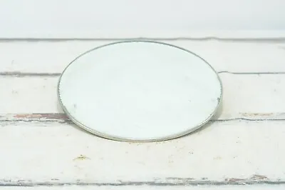 Antique/Vintage 13.75  Round Beveled Mirror Plateau Vanity Mirror Tray • $58