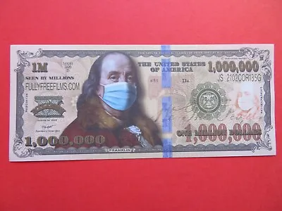 $1 Million Dollar Bill Novelty Note President FRANKLIN $1000000 Banknote • £1.29