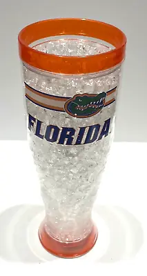 FLORIDA GATORS Team Logo 16oz Flared Pilsner Freezer Crstal Tech Glass Tumbler • $18.99