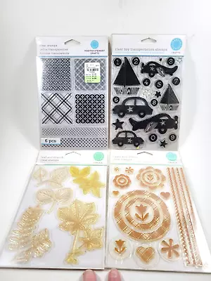 (4) Martha Stewart Clear Stamp Sets  Patterns Leaves Cars Country Pattern • $19.99