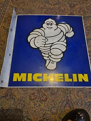 Double-sided Enamel Michelin Advertising Sign • £250