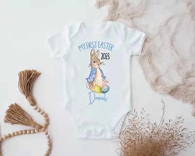 Personalised My First Easter Bodysuit First Easter Baby Vest Easter Baby Grow • £6.99