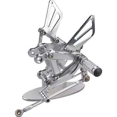 US Silver Rearsets Adjustable Foot Pegs For Kawasaki NINJA ZX6R 03-04 • $81.48