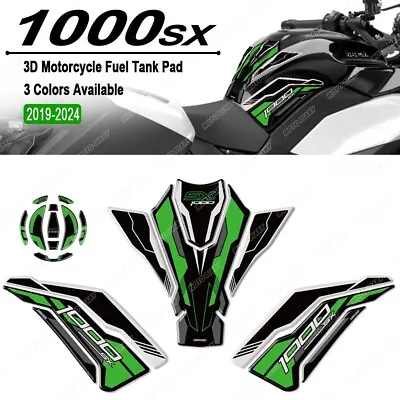 3D Fuel Tank Pad Sticker Set Protection Decals For Kawasaki Z1000SX Ninja Moto • £66