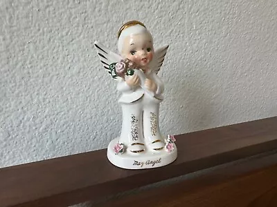 Vintage NAPCO May Angel Figurine Boy Flowers Mothers Day Gift 4.25” • $0.99