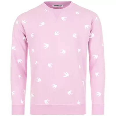 $355 MCQ Alexander Mcqueen Mini Swallow Pink Sweatshirt Size Medium Limited Rare • $65