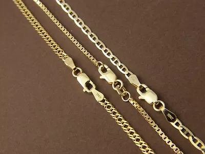 Solid 10k Gold Mariner Chain Box Chain Rombo Chain • $121.99