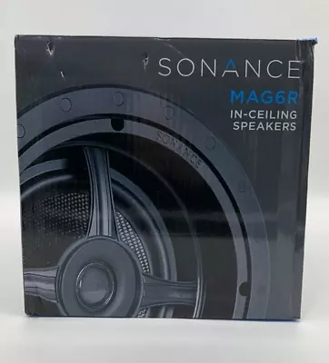 Sonance MAG6R Mag Series 6-1/2  2-Way In-Ceiling Speakers (Pair) Paintable White • $10