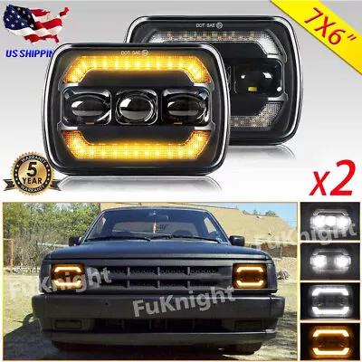 7X6  130W DOT LED Headlights Halo H4 Bulb For Mazda Pickup B2000 B2200 1986-1993 • $66.92