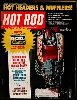 July 1971 Hot Rod Magazine Volks-rod Street Rod Nationals Demon Project • $4