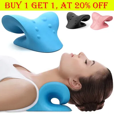 Neck Traction Pillow Original Cloud Shape Neck Stretcher Cervical Pain Relief CZ • £5.79