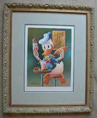 Carl Barks Lithograph  LIVE IT UP DONALD YOUR 50  79/500 Donald At His Best 1994 • $495