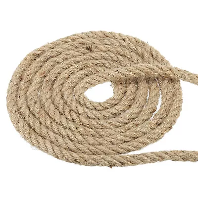 1/2 Inch 9.8 Feet Jute Rope Natural Manila Rope Thick Heavy Twine Rope • $11.84