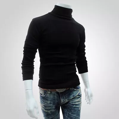  Men's Sweater Mens Turtleneck Pullovers Men Clothing Male Knitted Sweaters  • $23.64