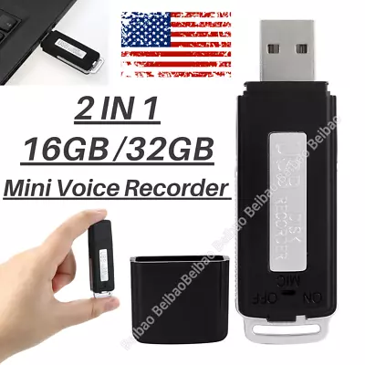 Mini Spy Audio Recorder Voice Activated Listening Device Microphone Sound MP3 • $14.51