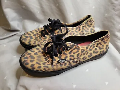 Vans Off The Wall Sneakers Animal Leopard Print Shoes Size Women's 7 Men's 5.5 • $24