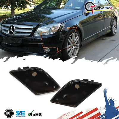 Gtinthebox Smoke Lens Side Marker Lights For 2008-11 Benz W204 C300 C350 C63 Amg • $14.49