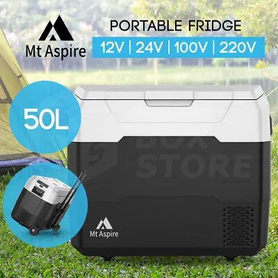 $369.95 • Buy 50L Portable Fridge With Wheels Freezer Cooler For Picnic Car Caravan Camping