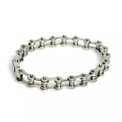 STAINLESS STEEL BIKE CHAIN BRACELET 8  Biker Bicycle Motorcycle Punk Men Women • $9.95