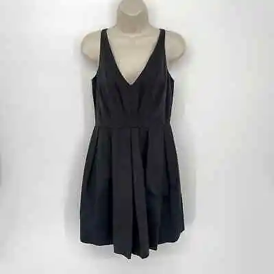 Z Spoke By Zac Posen Women's V Neckline Pleated Cocktail Dress Sz 6 Black $225 • $58.49
