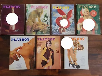 Lot Of 7 - 1972 PB Vintage Adult Magazines W/Centerfolds • $19.99