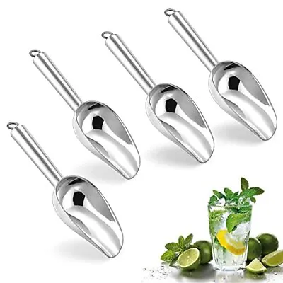 Herogo 3oz Mini Ice Scoop Set Of 2 Small Stainless Steel Scooper For Candy/Fl... • $14.07