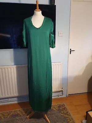 Women's BNWOT VALENTINO Green 100% Viscose Maxi Dress Size 10 UK 12/14 • £75