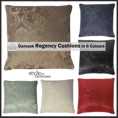 Jacquard Floral Regency Damask Design Filled Cushions Or Cushion Covers • £4.99