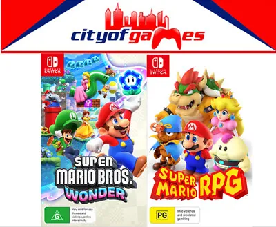 Super Mario Bros Wonder & Super Mario RPG Bundle Nintendo Switch Game Brand New • $149.95