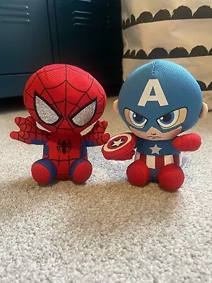 Marvel Soft Toy 6 Inch Superhero Plush Avengers Captain America & Spiderman • £3.50