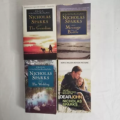 Nicholas Sparks PB 4 Book Lot The Wedding Dear John Guardian Message In A Bottle • $13.99