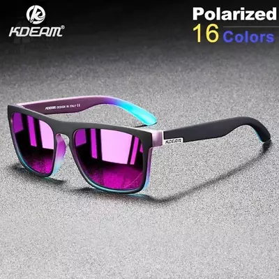 Purple Gradient Lens Polarized Sports Sunglasses For Men Mirror Ultralight UV400 • $14.87