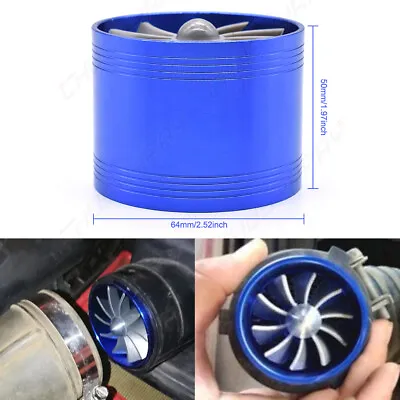 $10.49 • Buy TURBO Supercharger AIR INTAKE TURBONATOR Blue Gas Fuel Saver Fan For FORD
