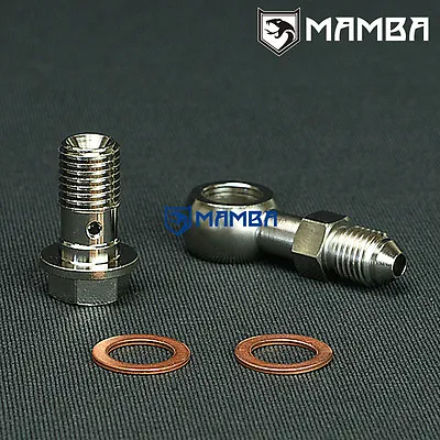 MAMBA Turbo Oil Feed Banjo Bolt Kit For VOLVO 740 940 TD04H-13C 49189 • $24.50